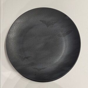 Mesa Brasil Halloween Matte Black Spooky Flying Bat plates -price is for ONE NEW